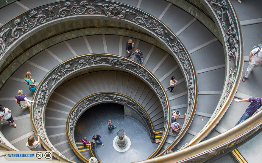 Vatican spiral staircase exit